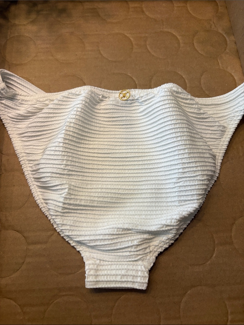 VIX Off-White Ribbed Bikini Brief - Picture 3 of 3